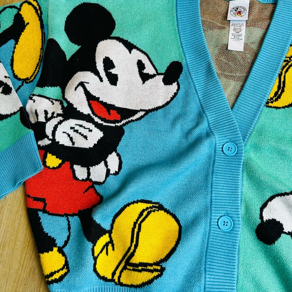 Disney Turquoise Mickey Mouse Women's Cardigan - Picture 11 of 12